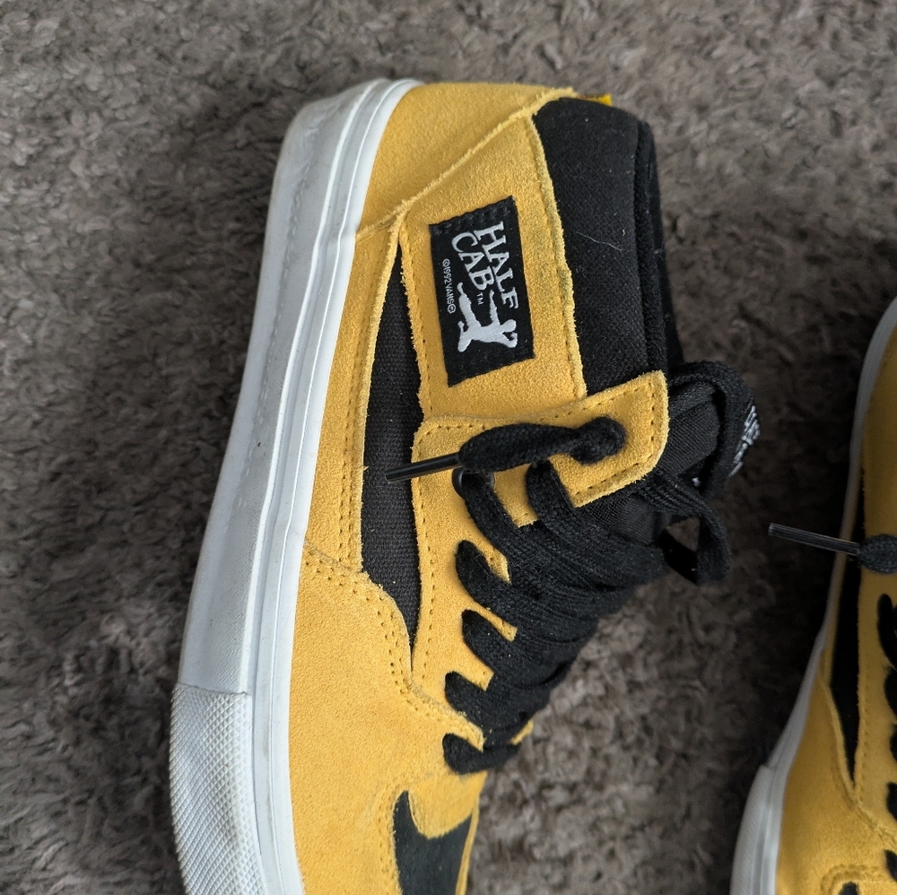 Vans Half Cab Men 8.5 Yellow and Black Sneakers Bruce Lee Used 012025 - Picture 3 of 8